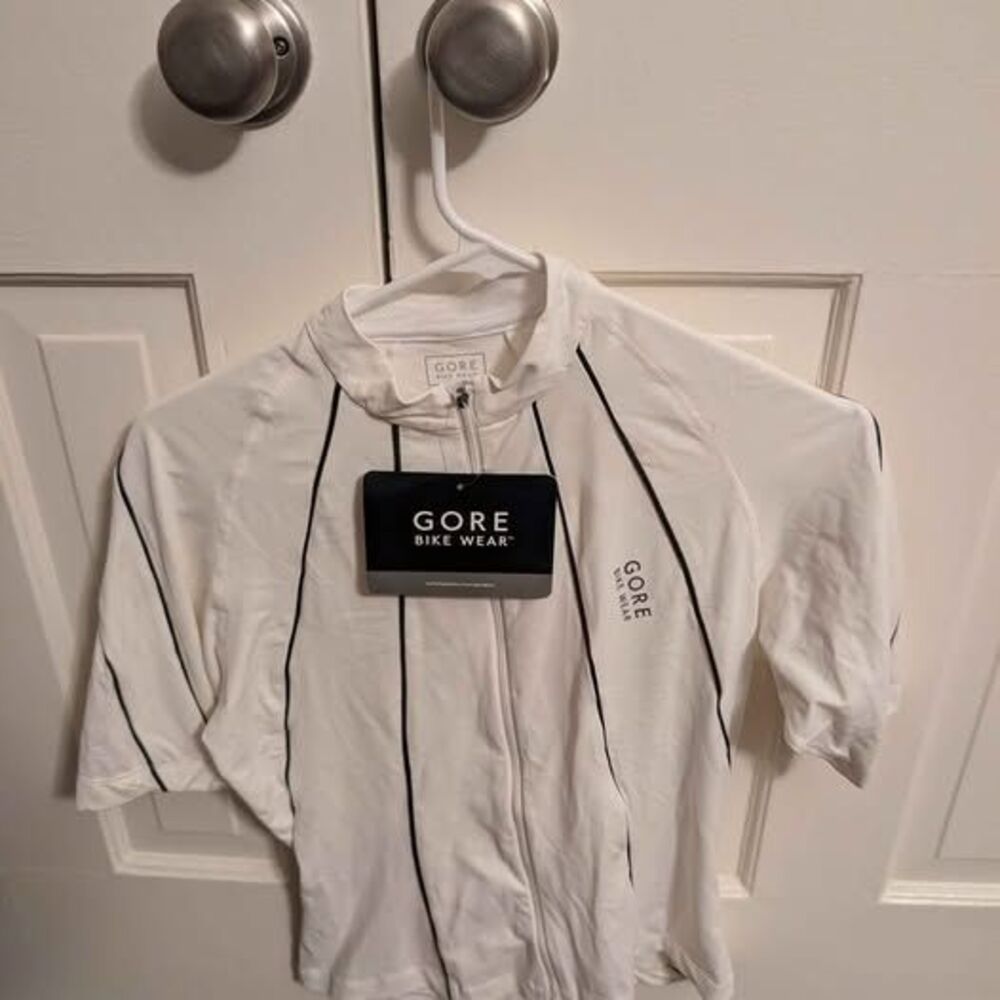Gore Bike Wear Full Zip Phantom Summer Lady Cycling Jersey Medium White Black